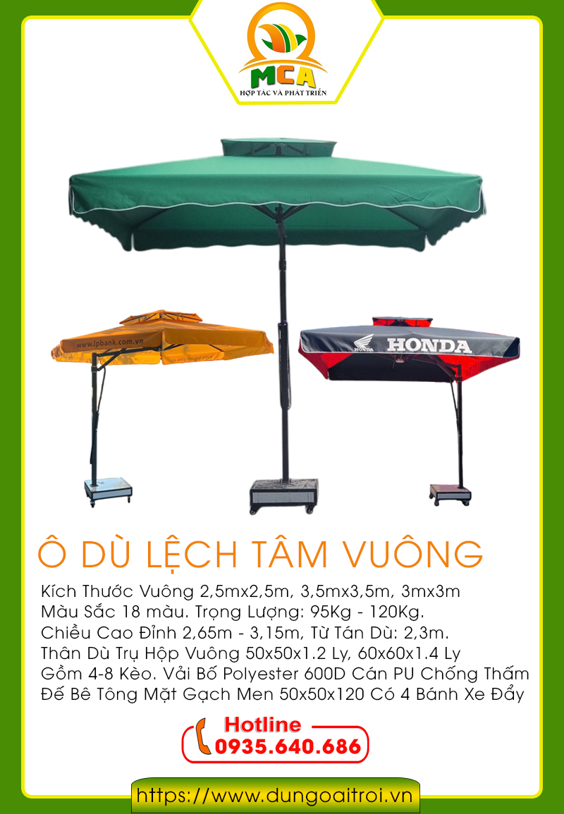 Dù Lệch Tâm Vuông