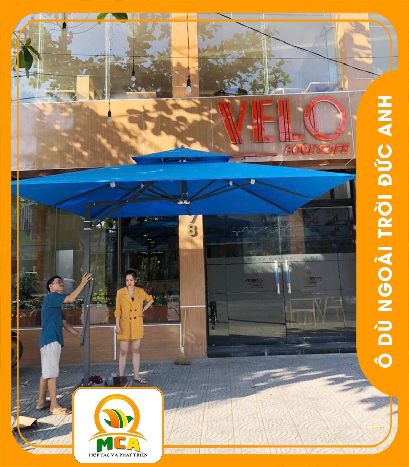 Dù Lệch Tâm Vuông 3,5*3,5m - Không Bèo