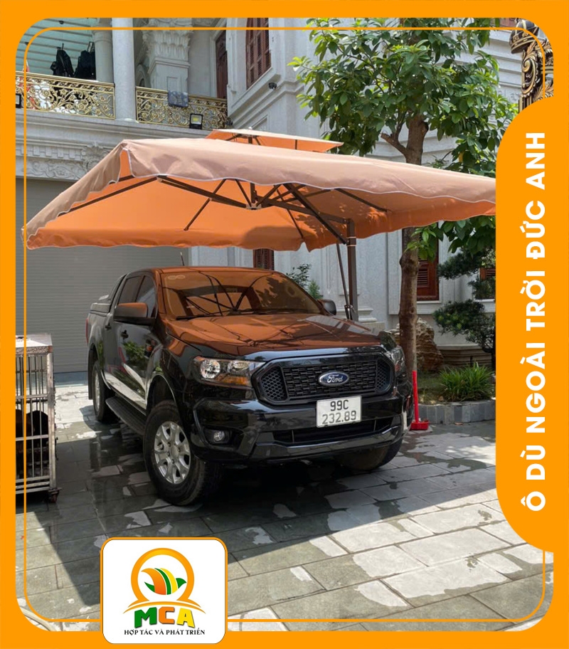 Dù Lệch Tâm Vuông 3,5*3,5m - Có Bèo