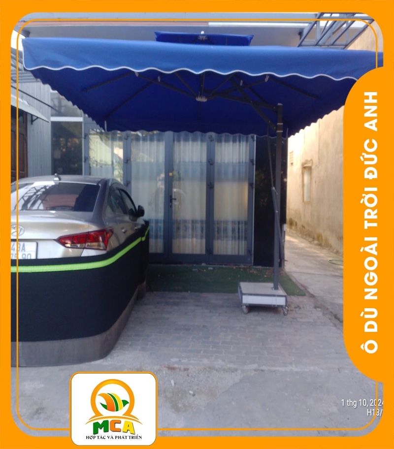 Dù Lệch Tâm Vuông 3,5*3,5m - Có Bèo